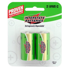 Interstate Batteries DRY0015 Interstate Batteries C Alkaline Batteries, 2/Pack