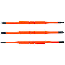 KLEIN 13157 Screwdriver Blades, Insulated Double-End, 3-Pack