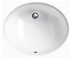 Kohler K-2209-0 Caxton Bathroom Sink White 1 Bowl Undermount