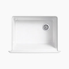 Kohler K-6487-0 Whitehaven Enameled Cast Iron Single-Bowl Rectangular Undermount Kitchen Sink