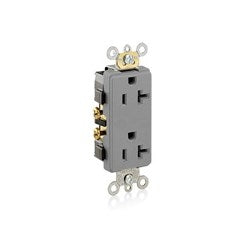 Leviton 16352-GY 20 Amp 125 Volt NEMA 5-20R Duplex Receptacle