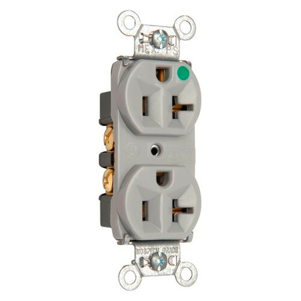 Legrand 8300-HGRY Heavy-Duty Hospital Grade Compact Design Duplex Receptacle 20A 125V