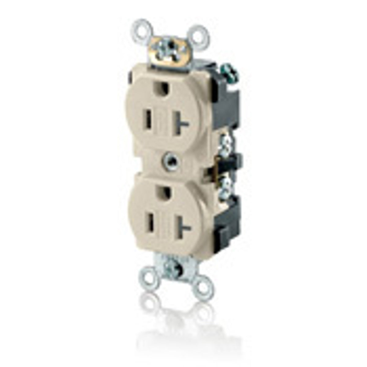 Leviton TBR20-T 20-Amp 125-Volt Duplex Receptacle Light Almond