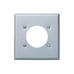 Leviton S701-40 2 Gang Power Receptacle Wallplate Standard Size