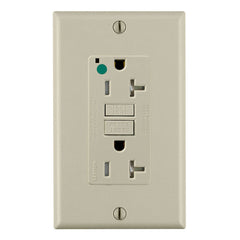 Leviton GFTR2-HGI SmartlockPro Slim Self-Test GFCI Receptacle 20 Amp 125 Volt NEMA 5-20R