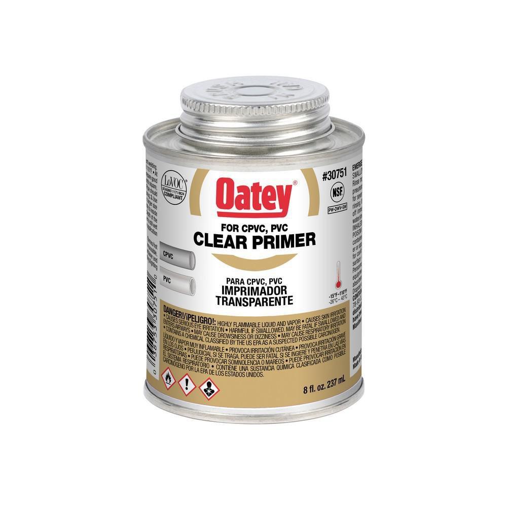 Oatey 30751 8 oz PVC Clear Primer