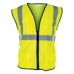 SAS Safety Corporation 690-2209 High-Vis Class 2 Surveyor’s Vest Large Yellow