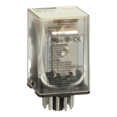 Square D 8501KPDR13V53 Plug in Relay 24 VDC 10 Amp 3PDT