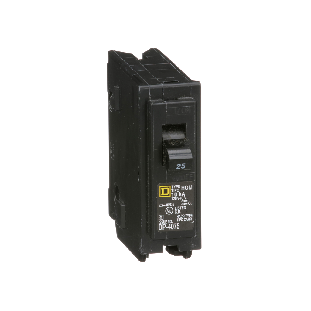 Square D HOM125 Miniature Circuit Breaker 25 Amp 120/240 Volt