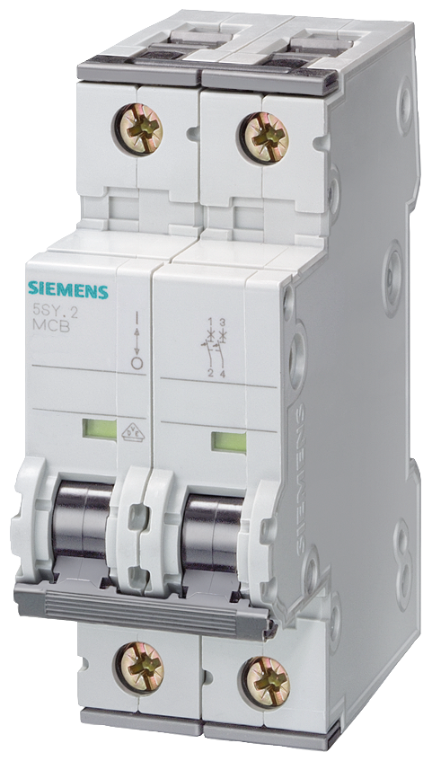 Siemens 5SY6206-7 Miniature Supplementary Protector 480 VAC 6 A 2 Poles