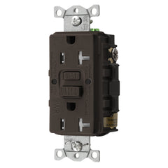 Hubbell GFTWRST20 Wiring Device-Kellems 1-Phase Decorator Duplex Standard Self-Test Screw Mount GFCI Receptacle