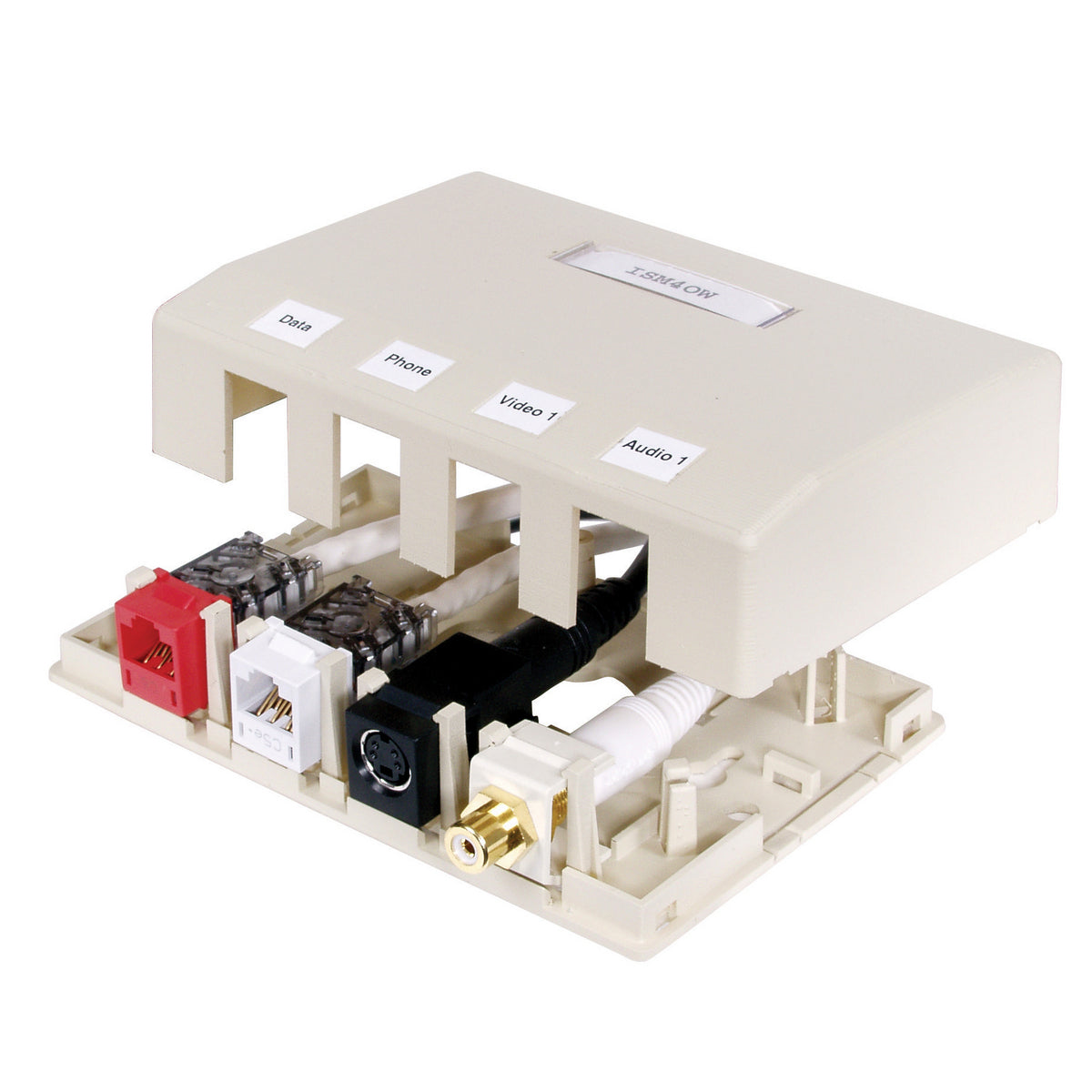 Hubbell ISB4OW Housing Surface Mount 4 Port Replacement MPN