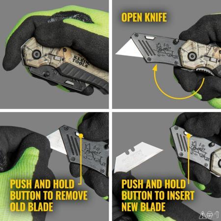 KLEIN TOOLS Klein 44135 Folding Utility Knife Camo Assisted-Open