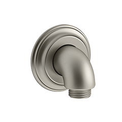 Kohler K-22173-BN Bancroft Brass 1/2 inch NPT Wall Supply Elbow, Vibrant Brushed Nickel