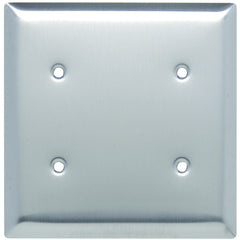 Legrand-Pass & Seymour SL24 Smooth Metal Wall Plate 2gang Blank Strap Mounted Replacement MPN