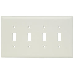 Legrand TPJ4-LA Pass & Seymour 4Gang Wall Plate, Nylon, Jumbo - Light Almond