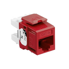 Leviton 5G110-RR5 GigaMax CAT5E+ Component-Rated Keystone Jack, Red