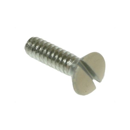 Metallics SP179 Oval Head Slotted Drive Wallplate Screw, #6-32 x 1/2 in, Steel, Zinc Plated