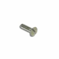 Metallics SP179 Oval Head Slotted Drive Wallplate Screw, #6-32 x 1/2 in, Steel, Zinc Plated