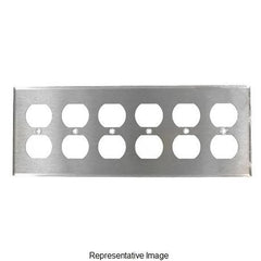 Mulberry 98106 Standard Wallplate, 6 Gangs, 4.5 in H x 11.812 in W, Steel, Brown