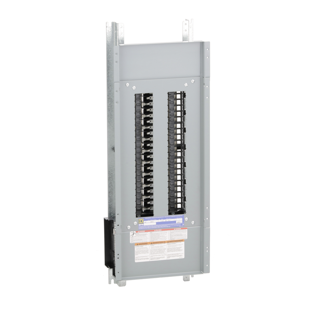 Square D NQ42L2C 240VAC 48VDC 225A 1-Phase 3-Wire 42-Circuit Panelboard Interior, Main Lugs, Copper Bus