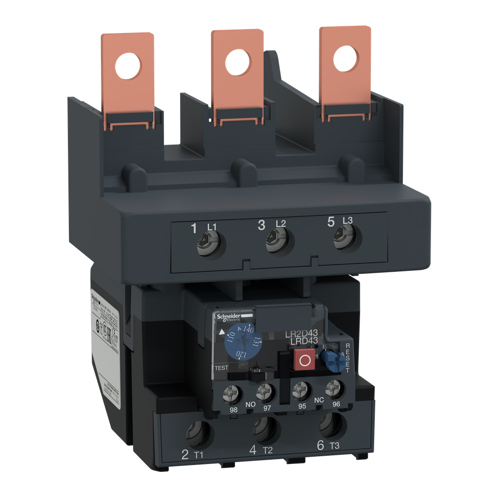 Schneider Electric LRD4369 Square D 600 Volt 140 Amp 3-Pole Bi-Metallic Screw Clamp Terminal Thermal Overload Relay