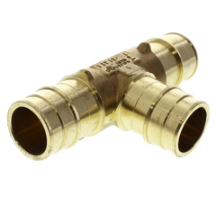 Uponor Wirsbo LF4707575 ProPEX 3/4 inch Brass Tee, Lead Free, PEX Barb x PEX Barb x PEX Barb