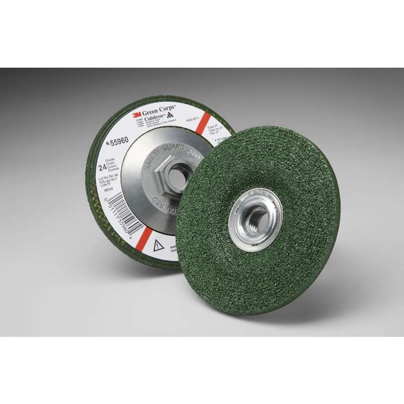 3M 7010308189 Green Corps Depressed Center Wheel 24 4-1/2 in x 1/4 in x 5/8-11 Internal 55960