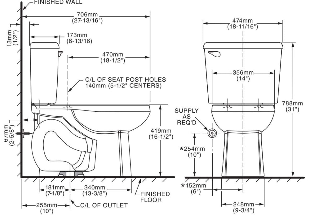 American Standard 4192B004020 Colony Tank Only 10 Rough 1.6 gpf