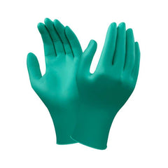 Ansell 105110 TouchNTuff ESD Safe Powdered Textured Green Nitrile Gloves Small 9.5 Long 100 per Box