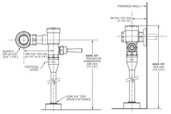 American Standard 6045101.002 Manual Urinal Flush Valve 1.0 GPF 3/4 Inch