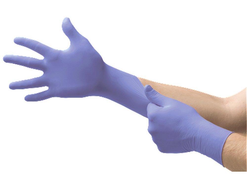 Ansell SU-690-M Microflex Supreno Size M 7.1 Mil Rubber Agriculture and Automotive Disposable Gloves in Violet Blue (Box of 100)