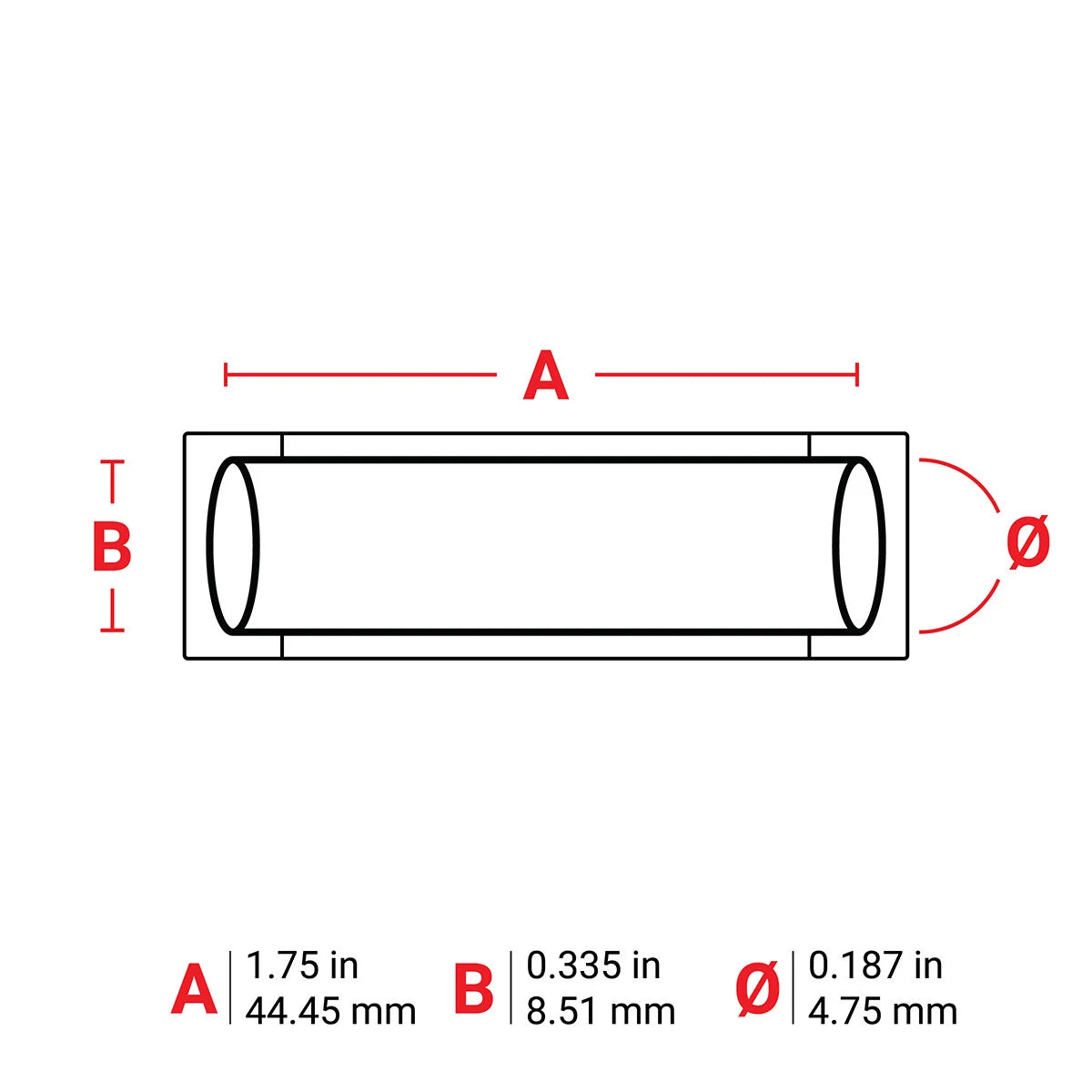 Brady PSPT-187-175-WT Sleeve 0.187 IN DIA X 1.75 IN W