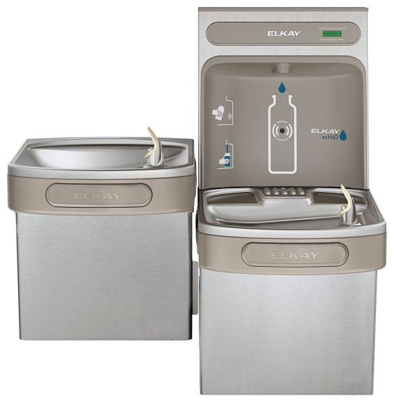 Elkay EZSTL8WSSK Drinking Fountain and Bottle Filling Station Non-Filtered Stainless