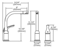 Elkay LK3000CR Everyday Kitchen Deck Mount Faucet with Remote Lever Handle Chrome