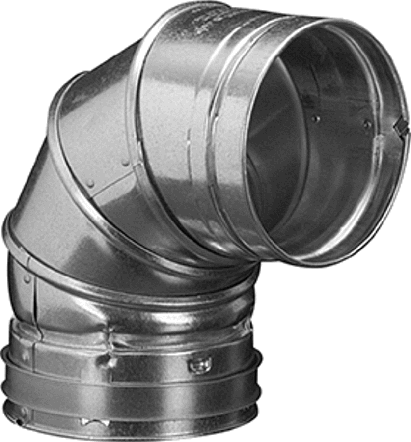 Hart & Cooley 16009 B-Vent 90 Elbow 3 Dia Galvanized Adjustable Round 3REA90