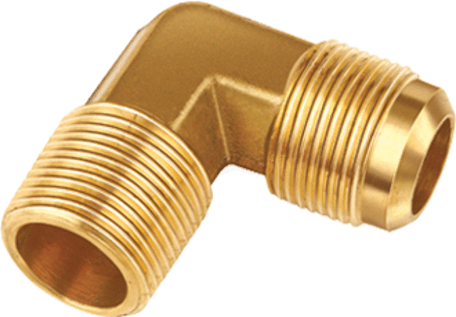 JB Industries E1-8D Brass 90 Degree Elbow, 1/2 Flare x 1/2 MPT