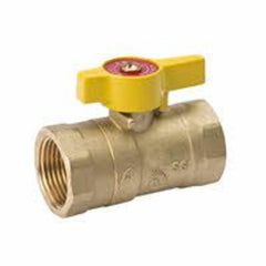 Mueller 110-224C Gas Valve, 3/4FPT Forged Brass