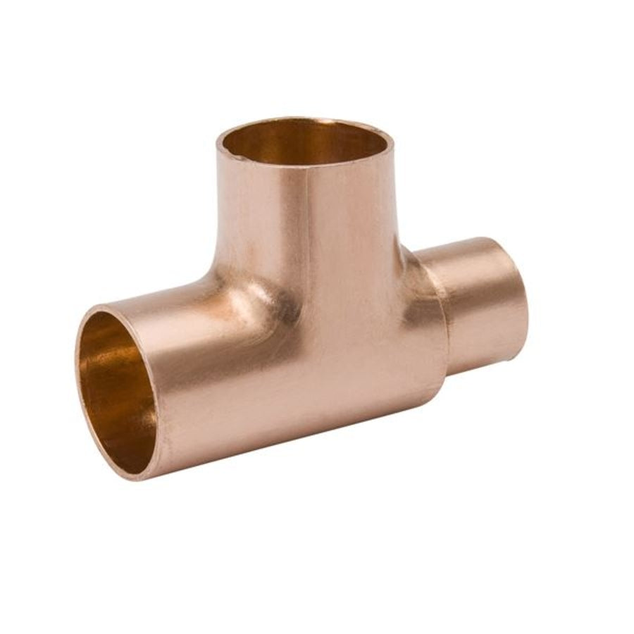 Mueller W04049 Copper Tee Reducing, 1-1/8 x 1-1/8 x 7/8 OD (C x C x C) Case Quantity: 10