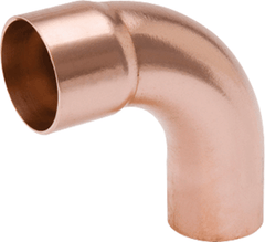 Mueller W02368 Copper 90 Degree Elbow, 3-1/8 OD (Ftg x C) Long Radius