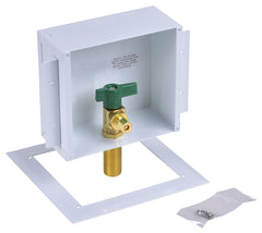 Oatey 39141 Ice Maker Outlet Box 1/4 Turn Valve Sweat Connections