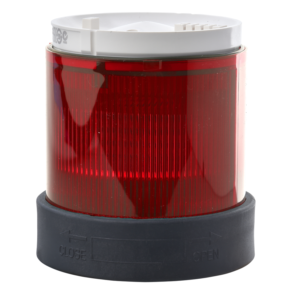 Schneider Electric XVBC34 Square D 70 mm 250 VAC 30 mA 10 W Red Polycarbonate Steady LED Beacon Lens Unit