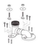 Toto TSU03W.12R Unifit Rough-In 12 Inch Toilet Repair Parts