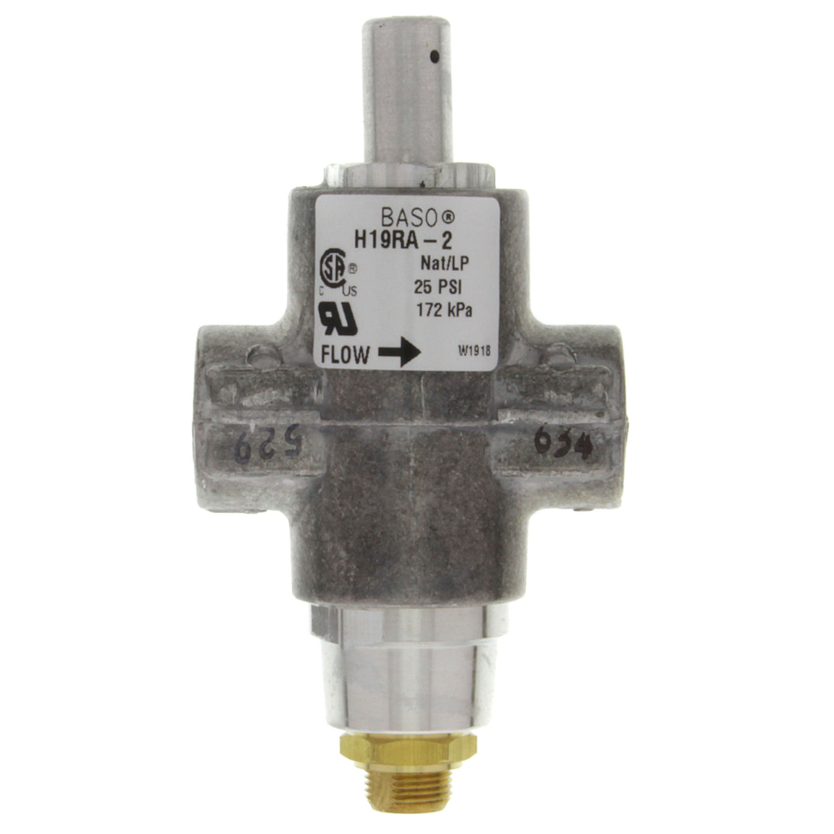 BASO GAS PRODUCTS H19RA-2C High Pressure Safety Pilot Valve 600,000 Btu At 1 Psi