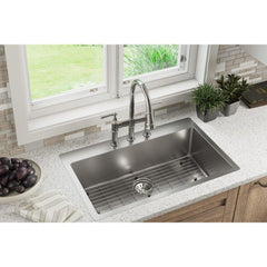 Elkay ECTSRS33229TBG1 Crosstown 33 x 22 in. 1 Hole Stainless Steel Single Bowl Dual Mount Kitchen Sink