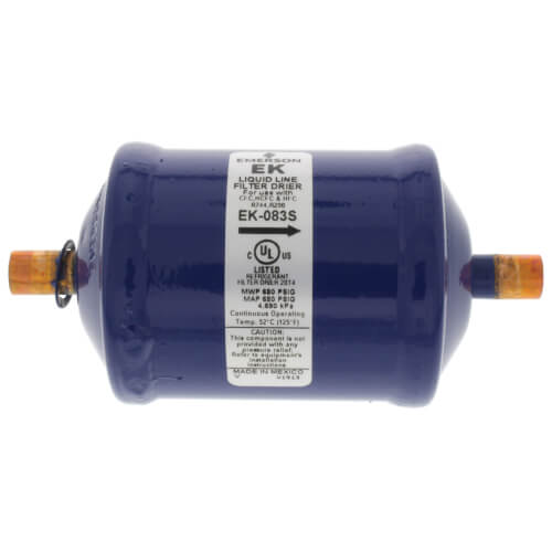 EMERSON Emerson Flow Controls 047608 3/8 ODF EK 083S Series Liquid line Filter Drier 8 Cubic Inches