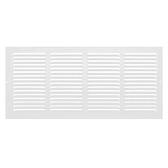 Hart & Cooley 43351 20 x 8W White Sidewall/Ceiling Return Air Grille