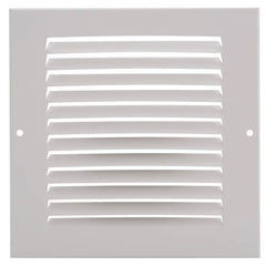 Hart & Cooley 43301 6 x 6 White Sidewall/Ceiling Return Air Grille (672 Series)