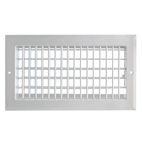 Hart & Cooley 22452 12 x 6 Wall Opening Size White Sidewall Ceiling Register A618MS Series