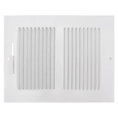 Hart & Cooley 10880 8 x 6 White Baseboard Register (664 Series)